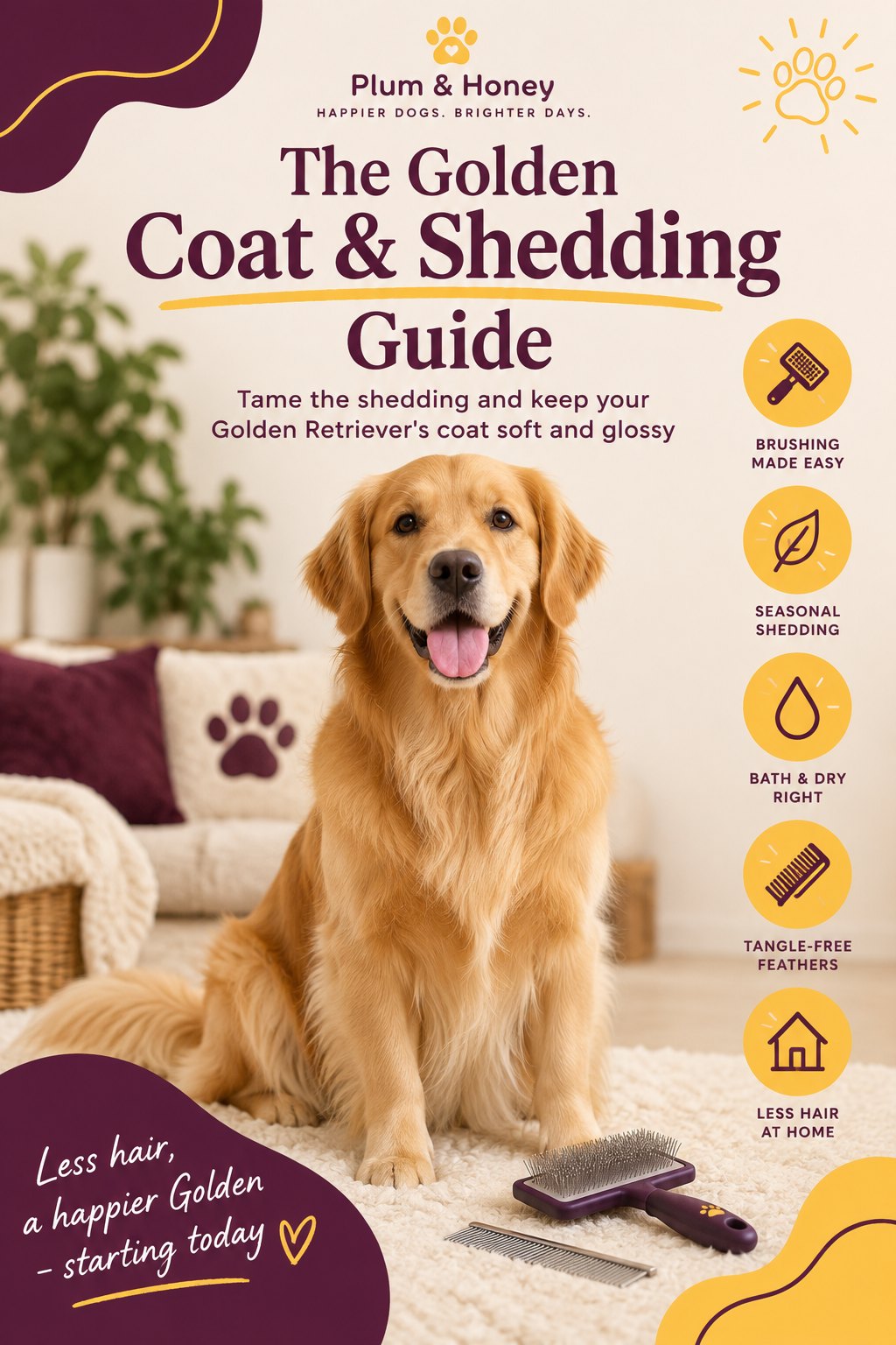 The Golden Coat and Shedding Guide cover